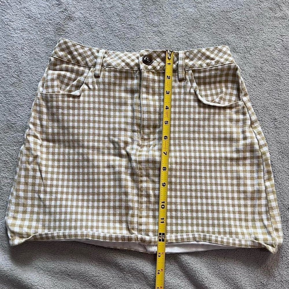 Cute Checkered Pattern Mini Skirt - image 3